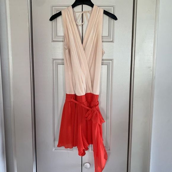Double Zero Beige Cream and Orange Romper Size Large, Perfect for Summer! - Picture 12 of 12